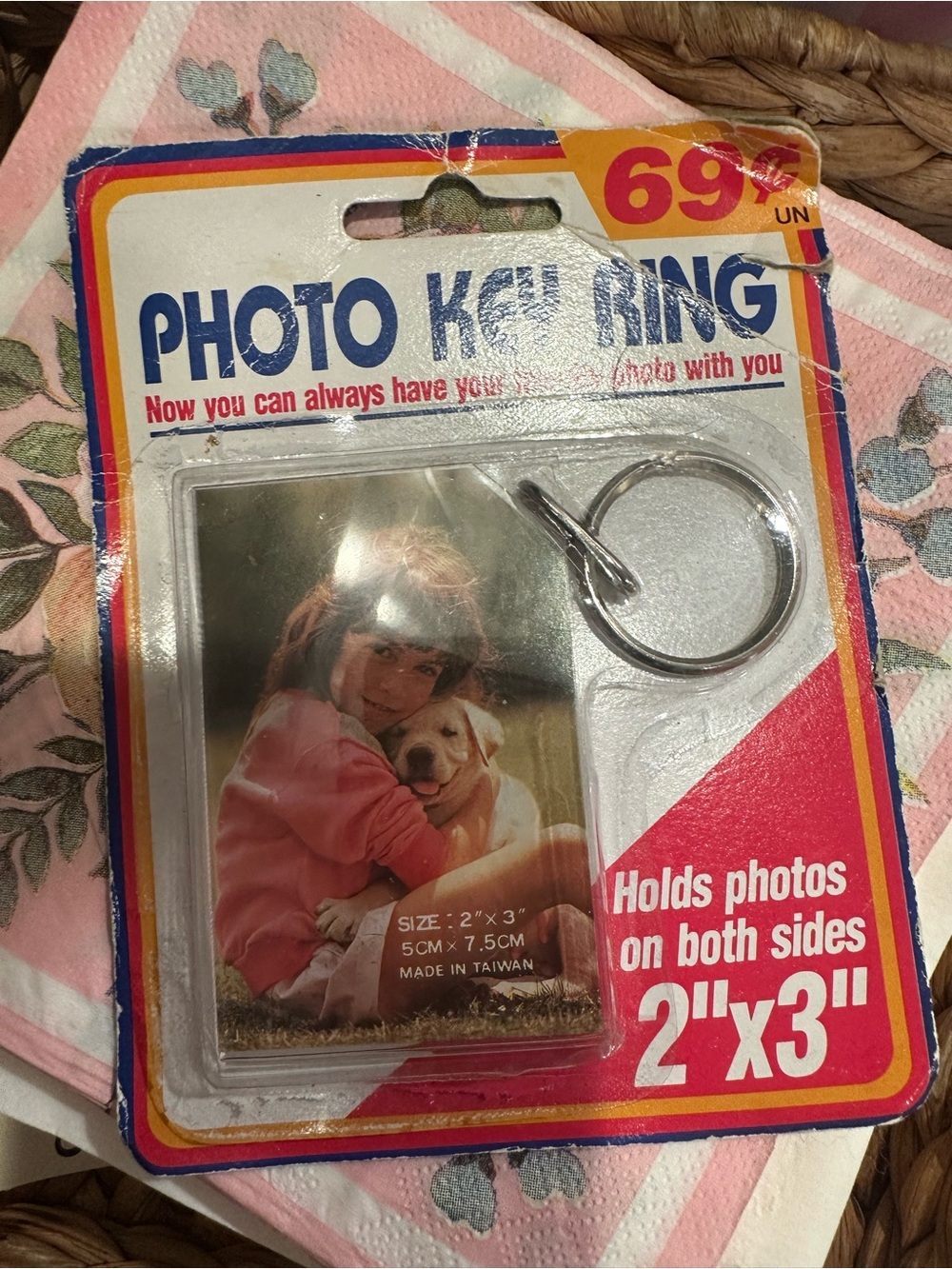 Vintage Photo Key chain 2"x3" Sealed In Package